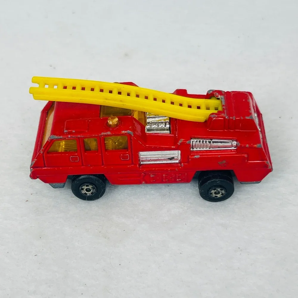 Matchbox Lesney Fire Engine Red Diecast Toy Car Made in England Vintage 1970s